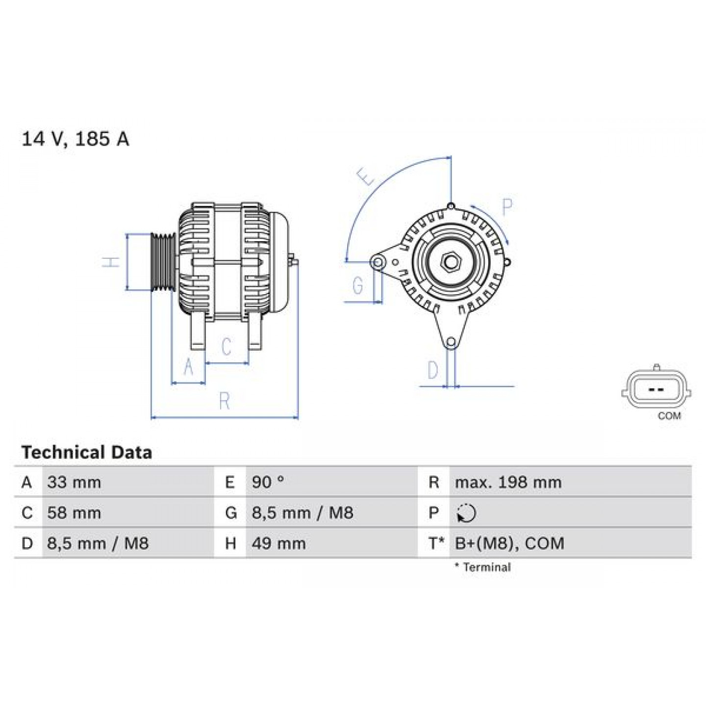 generátor BOSCH 0 986 083 560
