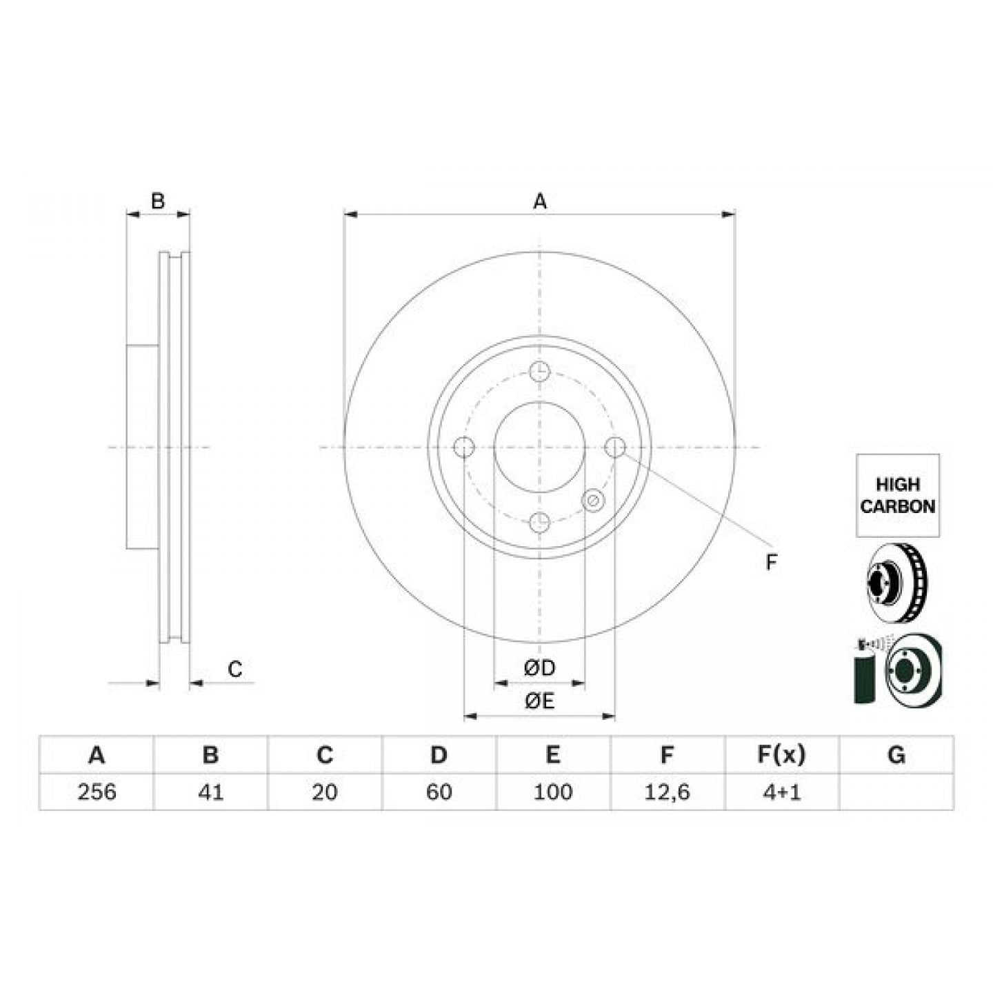 Remschijf BOSCH 0 986 479 G83