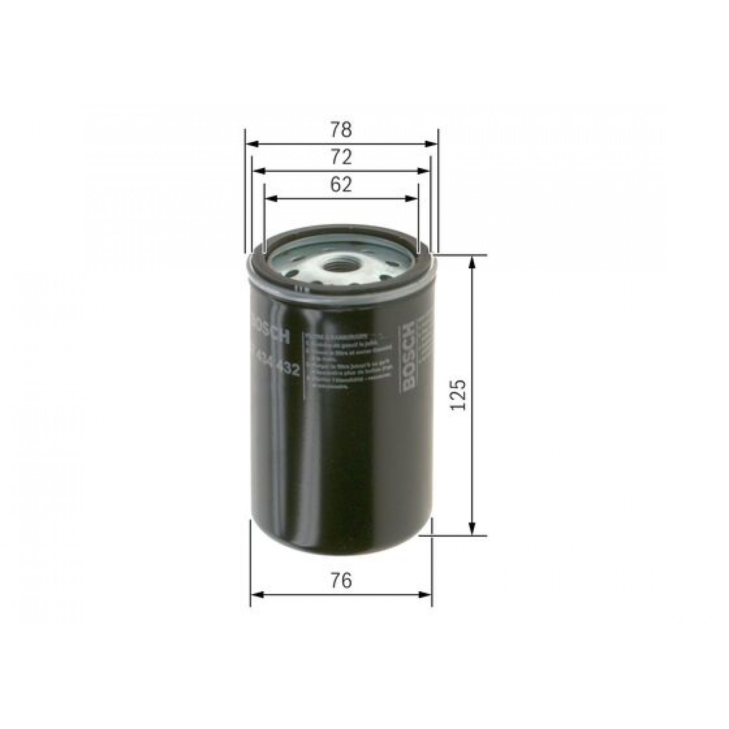 Filtro combustible BOSCH 1 457 434 432 - Trodo.es
