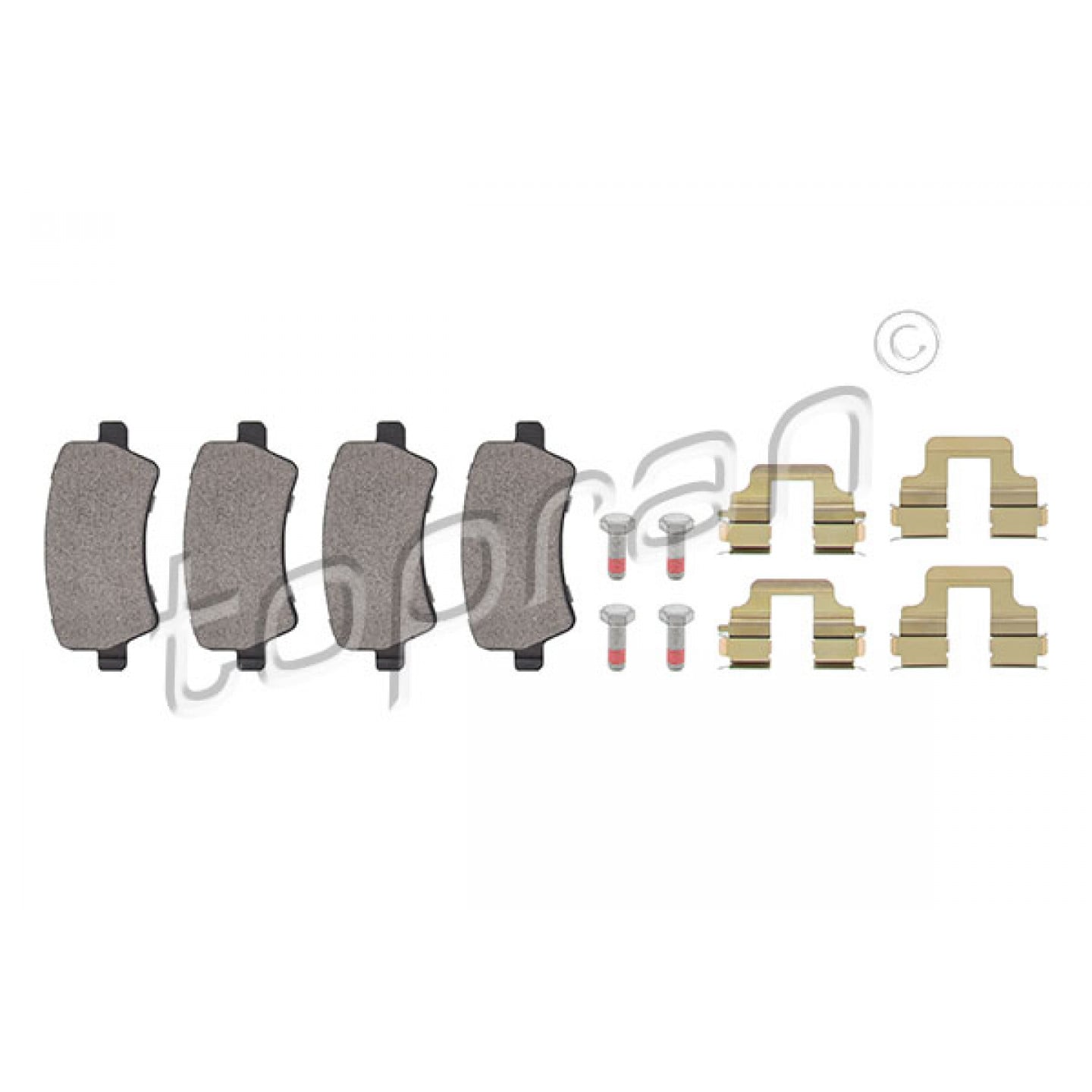 Kit Pastiglie Freno Anteriori Con Piastra Anti-cigolio 4 Pezzi ECE-R90 Per Renault Dacia