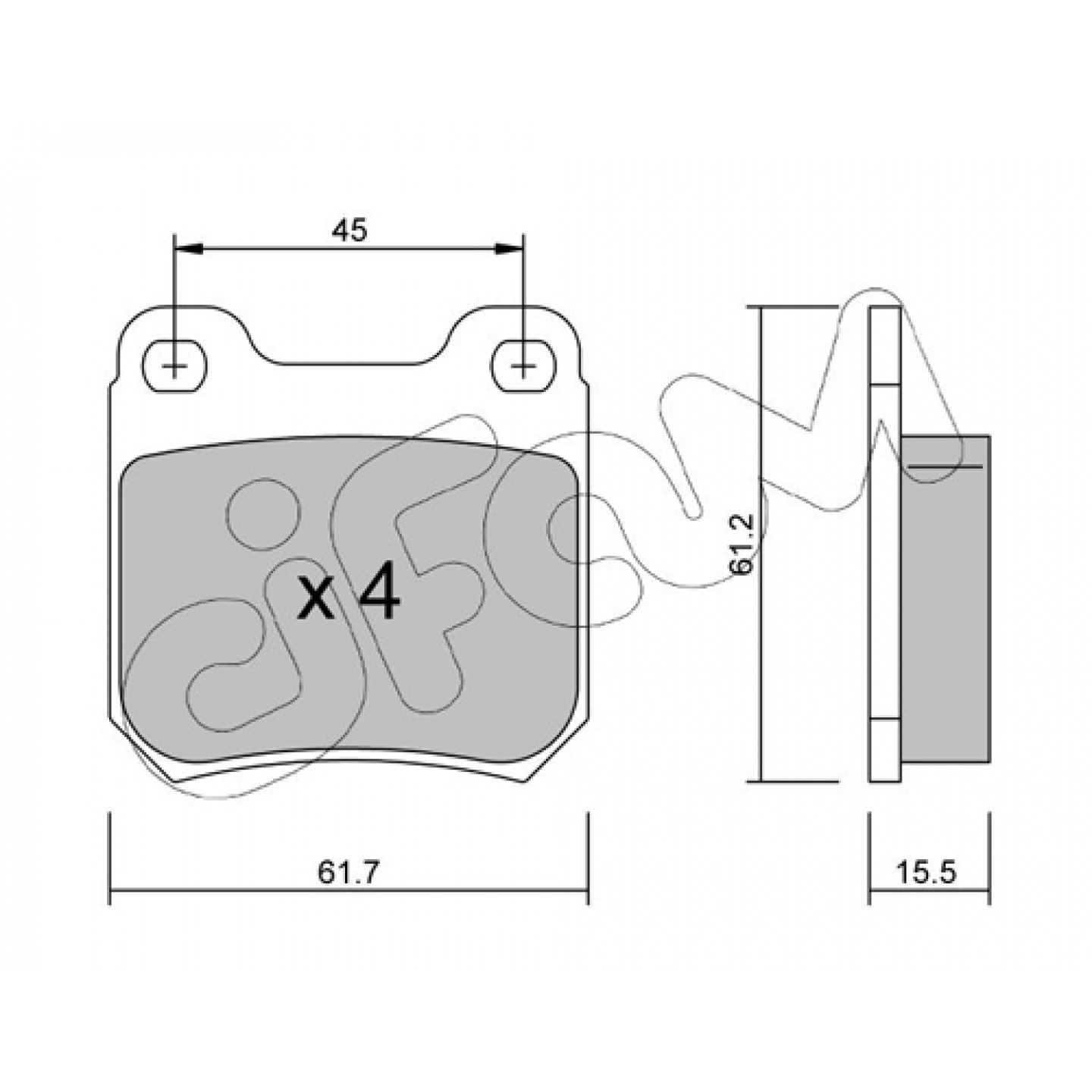 Bremsbelagsatz, Scheibenbremse CIFAM 822-275-0