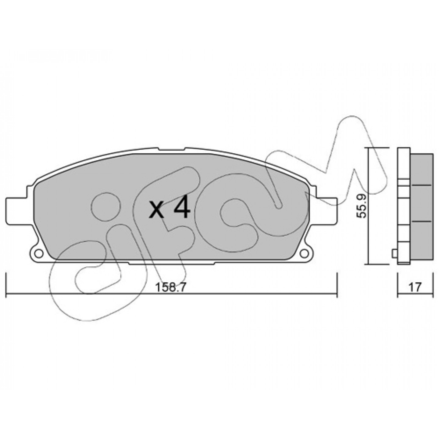 Bremsbelagsatz, Scheibenbremse CIFAM 822-406-0