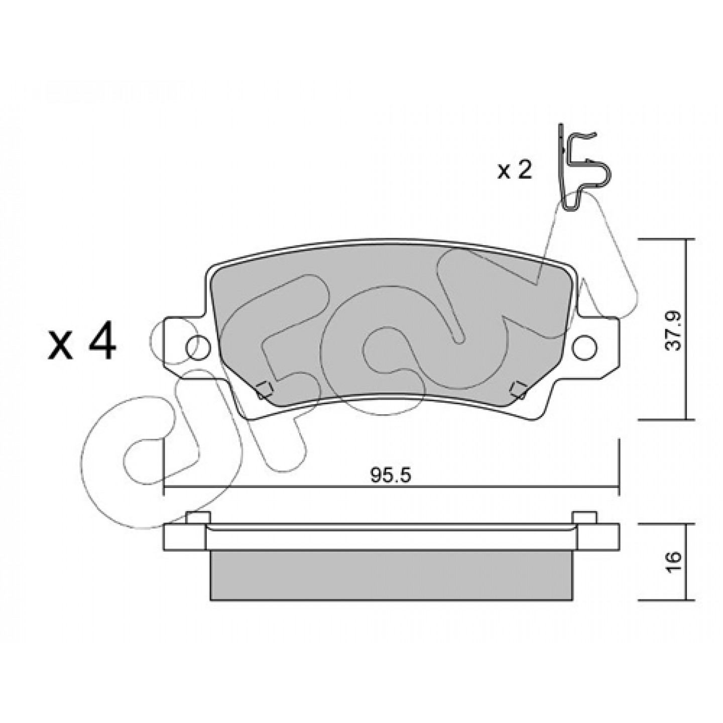 Bremsbelagsatz, Scheibenbremse CIFAM 822-447-0