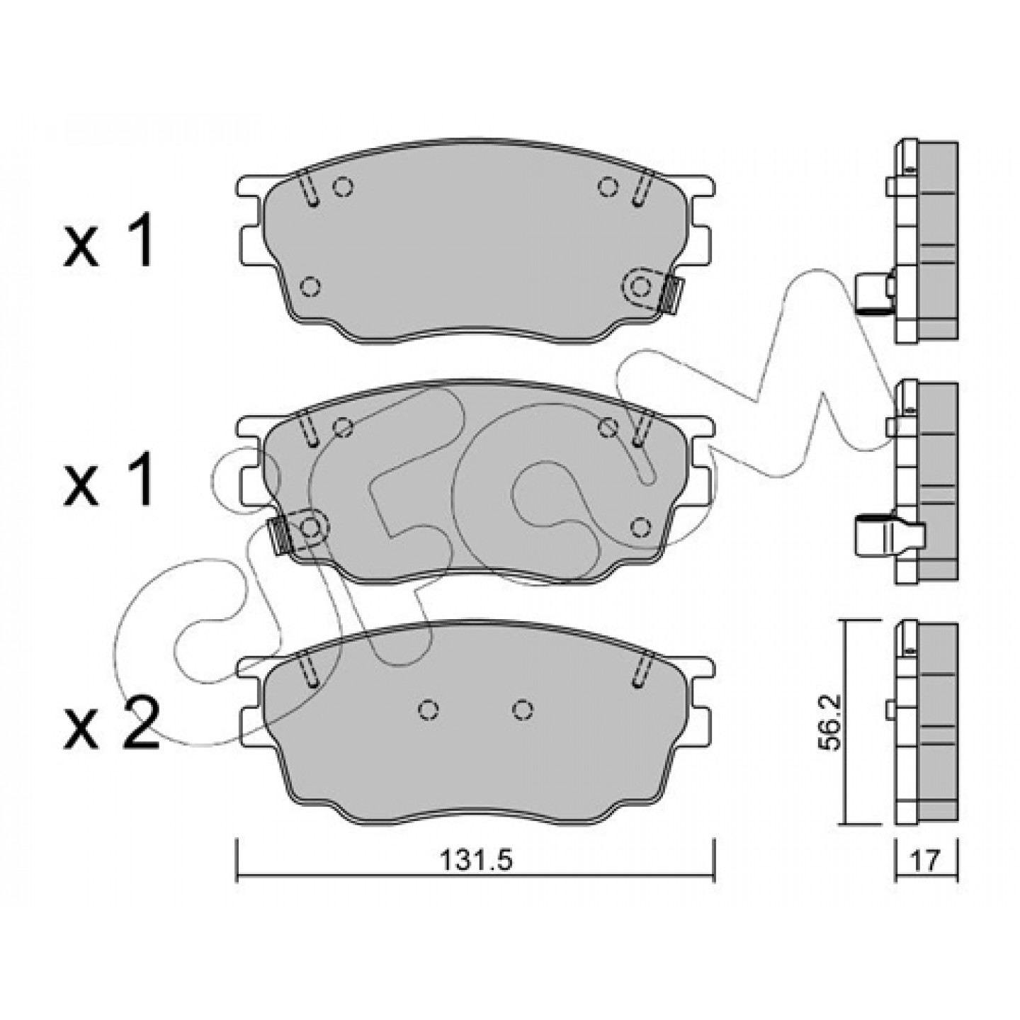 Bremsbelagsatz, Scheibenbremse CIFAM 822-475-0