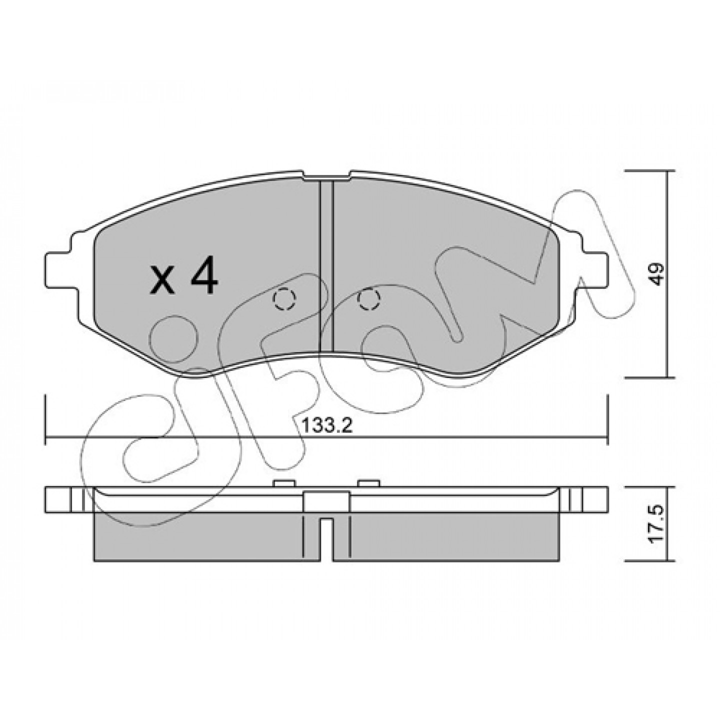 Bremsbelagsatz, Scheibenbremse CIFAM 822-508-0