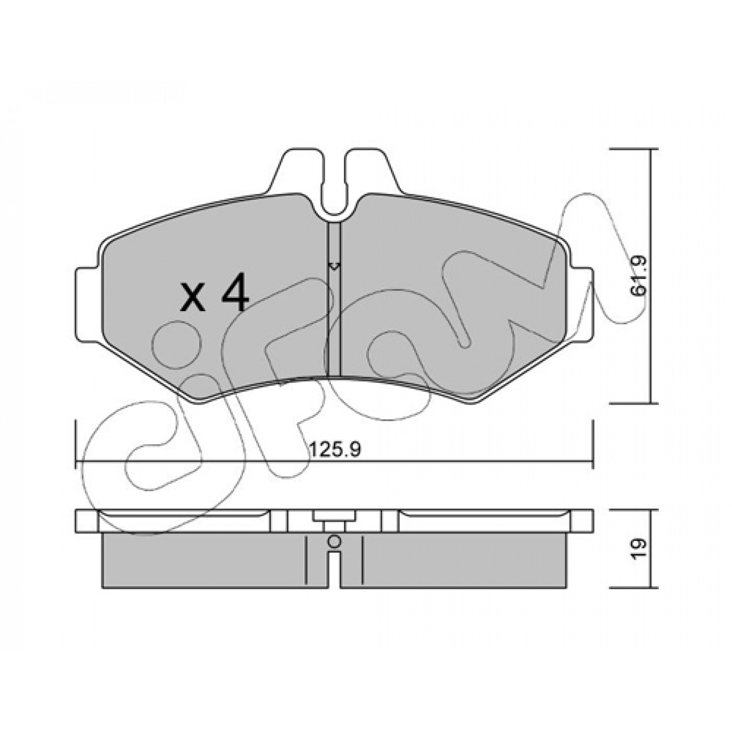 Bremsbelagsatz, Scheibenbremse CIFAM 822-572-0