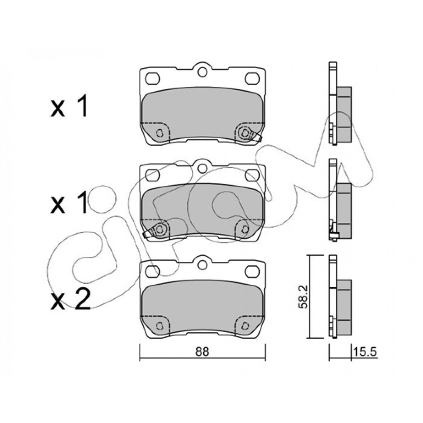 Bremsbelagsatz, Scheibenbremse CIFAM 822-761-0