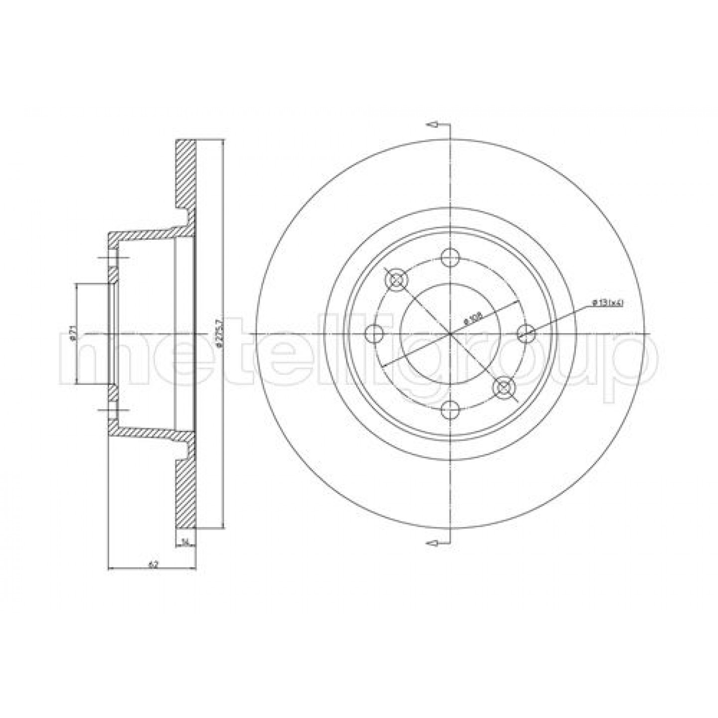 Bremsscheibe CIFAM 800-558C