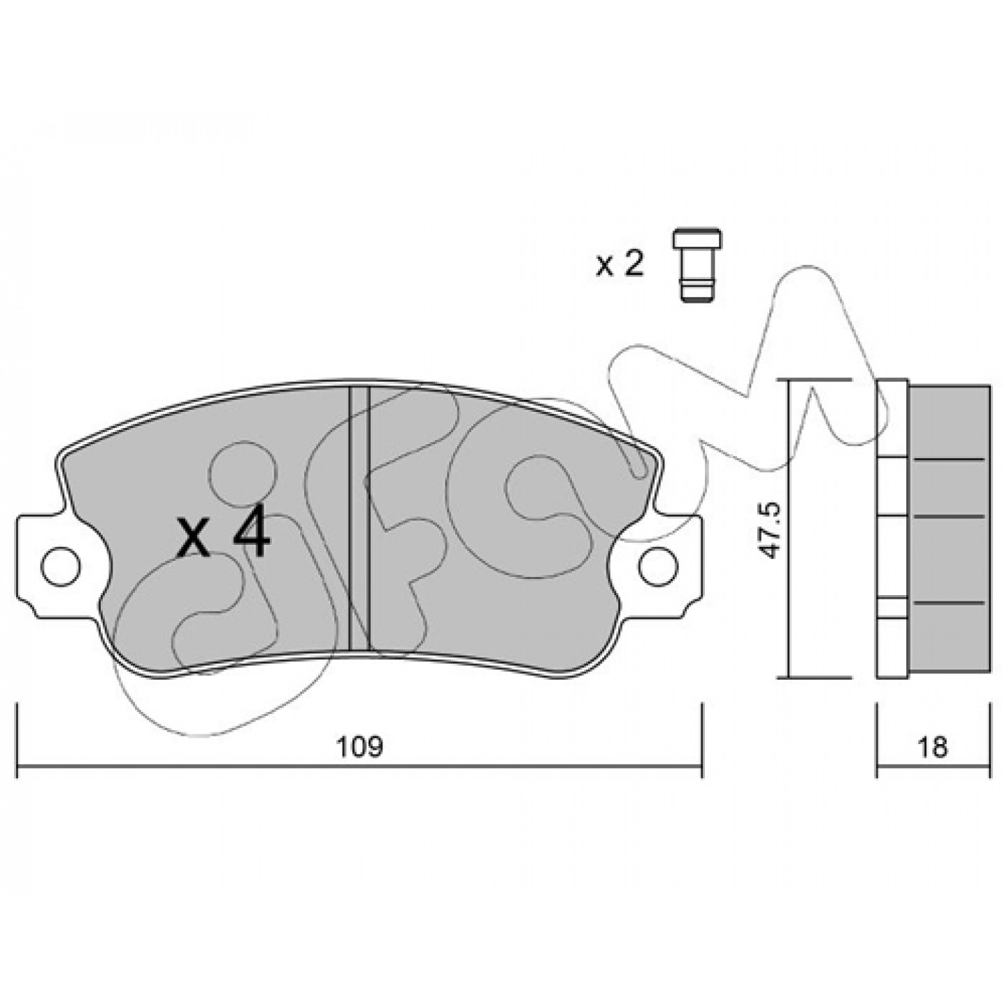 Bremsbelagsatz, Scheibenbremse CIFAM 822-033-1