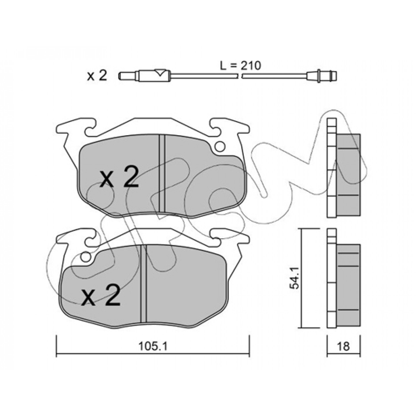 Bremsbelagsatz, Scheibenbremse CIFAM 822-037-0