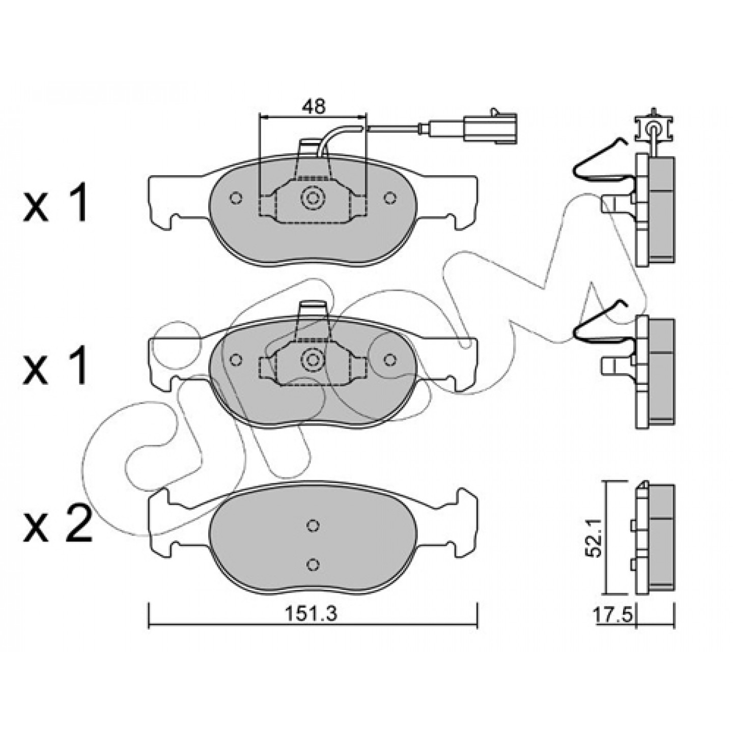 Bremsbelagsatz, Scheibenbremse CIFAM 822-079-0