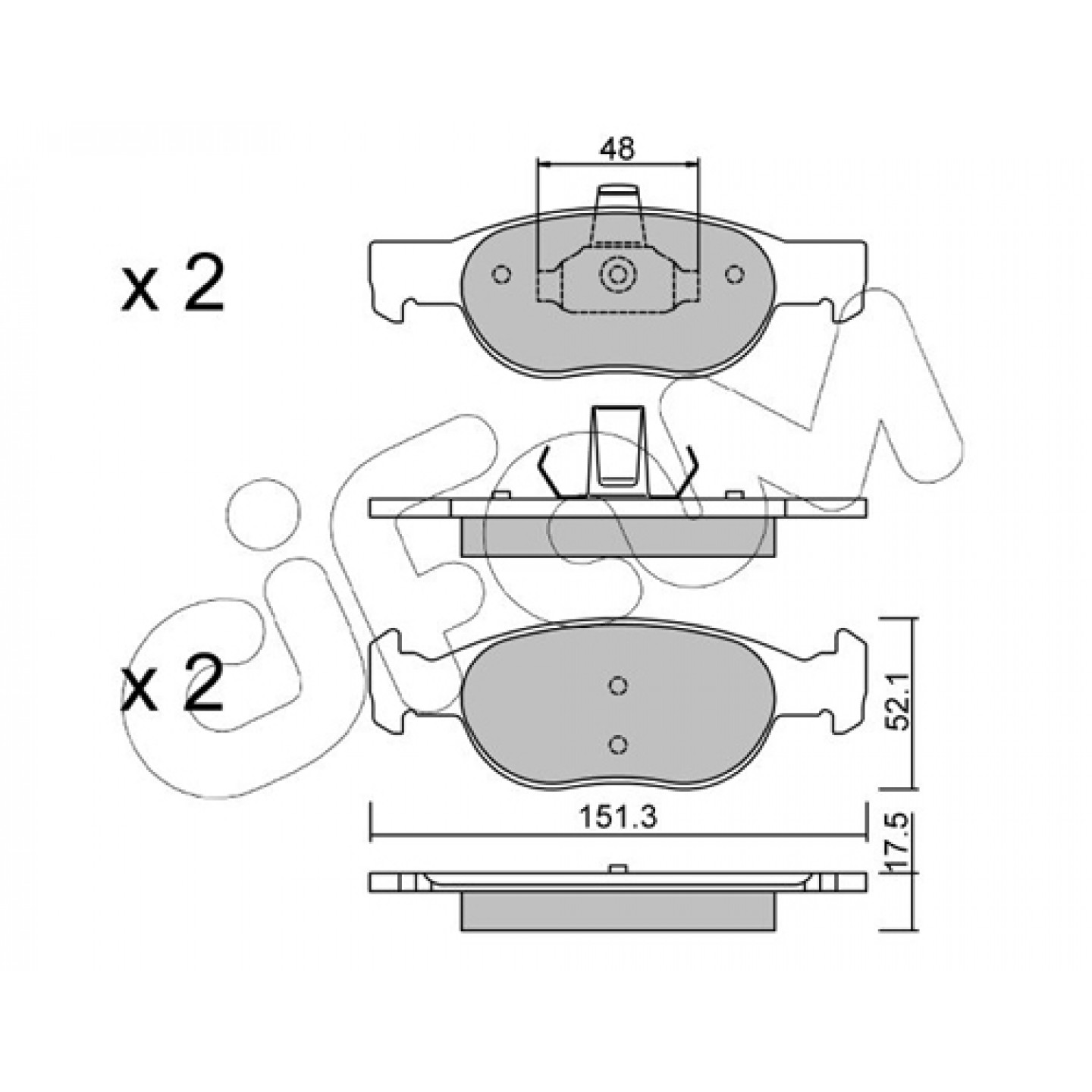 Bremsbelagsatz, Scheibenbremse CIFAM 822-079-2