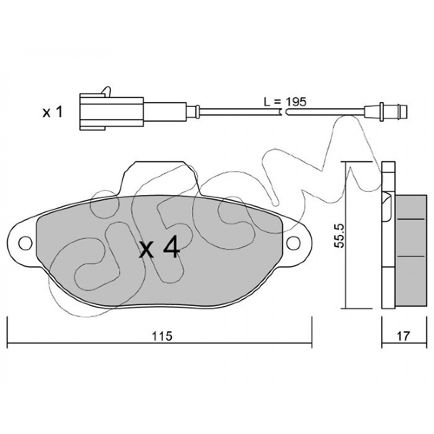 Bremsbelagsatz, Scheibenbremse CIFAM 822-159-2