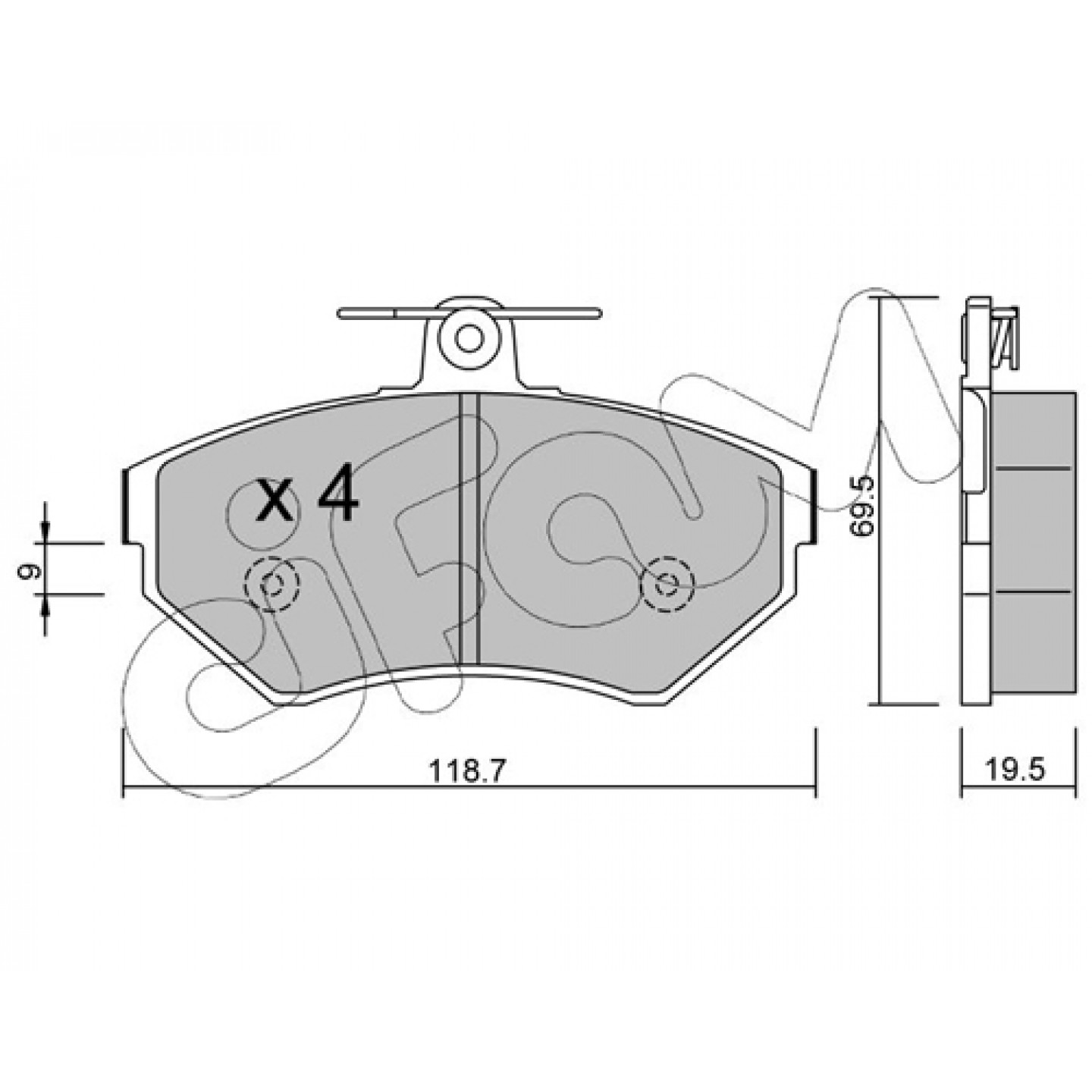 Bremsbelagsatz, Scheibenbremse CIFAM 822-215-0