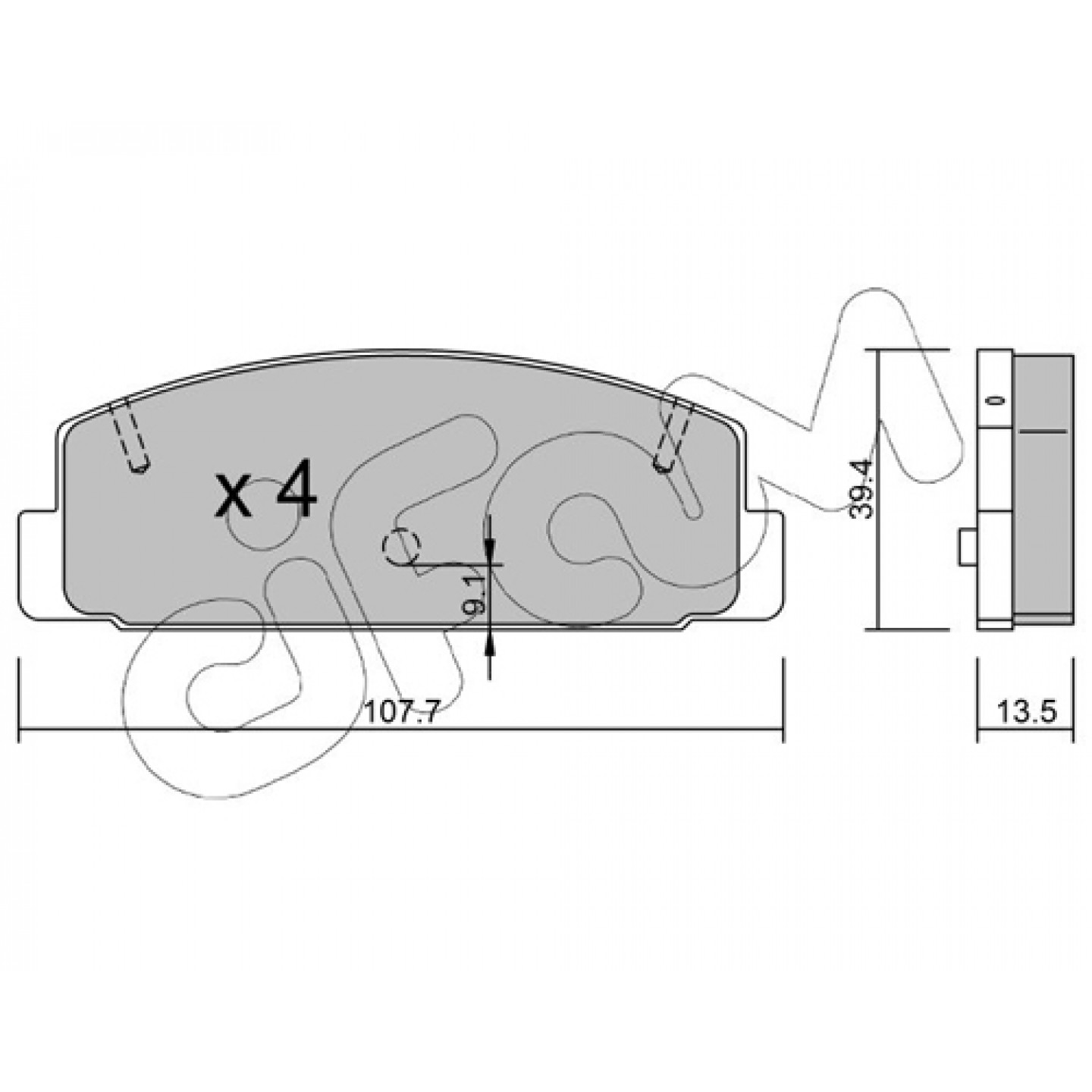 Bremsbelagsatz, Scheibenbremse CIFAM 822-302-1