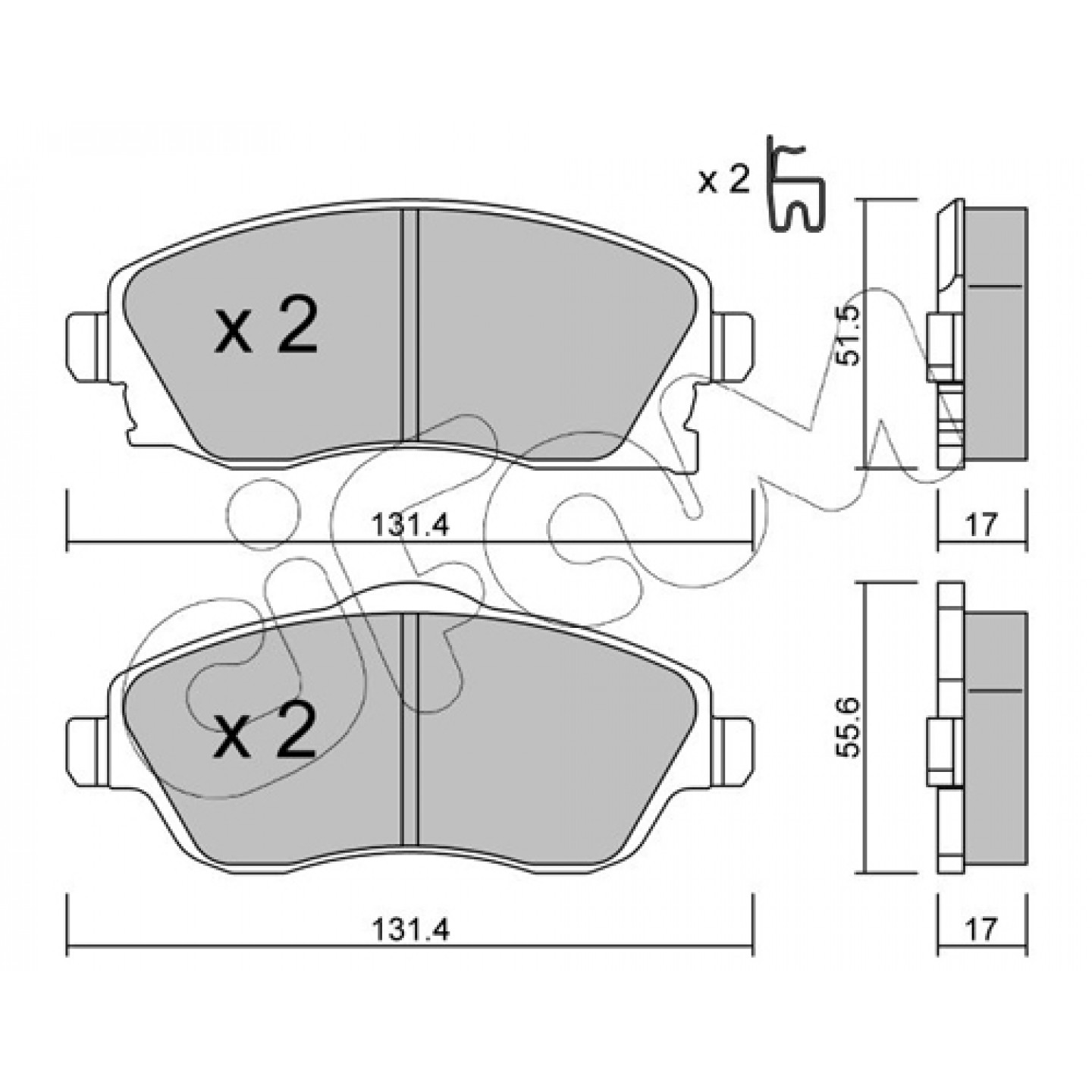 Bremsbelagsatz, Scheibenbremse CIFAM 822-340-0