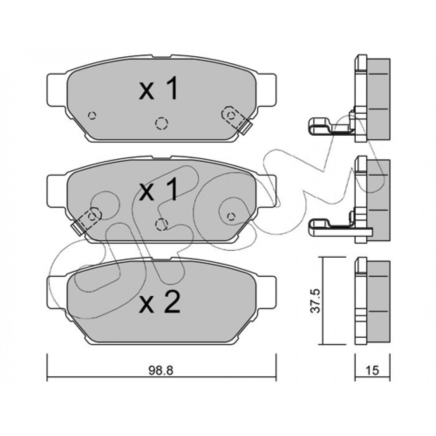 Bremsbelagsatz, Scheibenbremse CIFAM 822-396-0