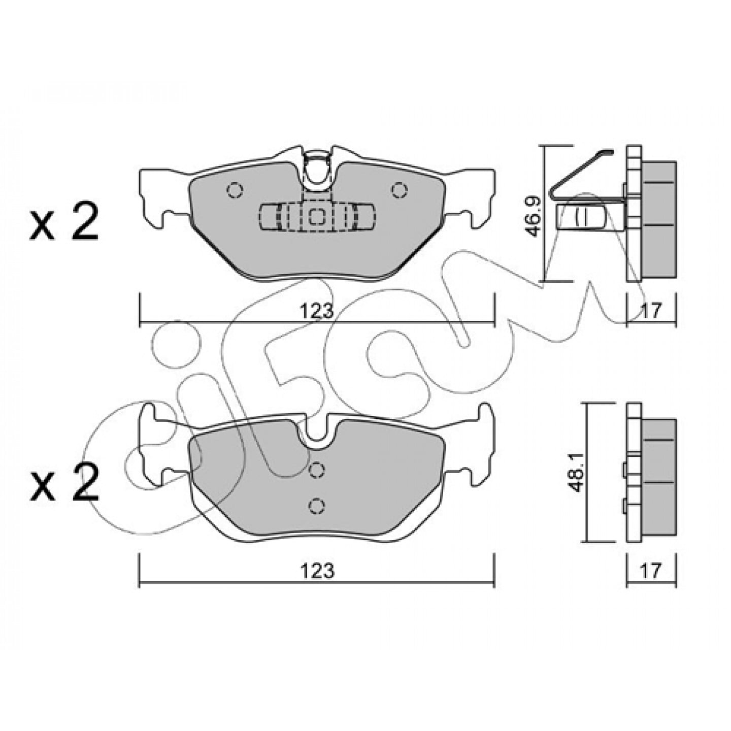 Bremsbelagsatz, Scheibenbremse CIFAM 822-642-0