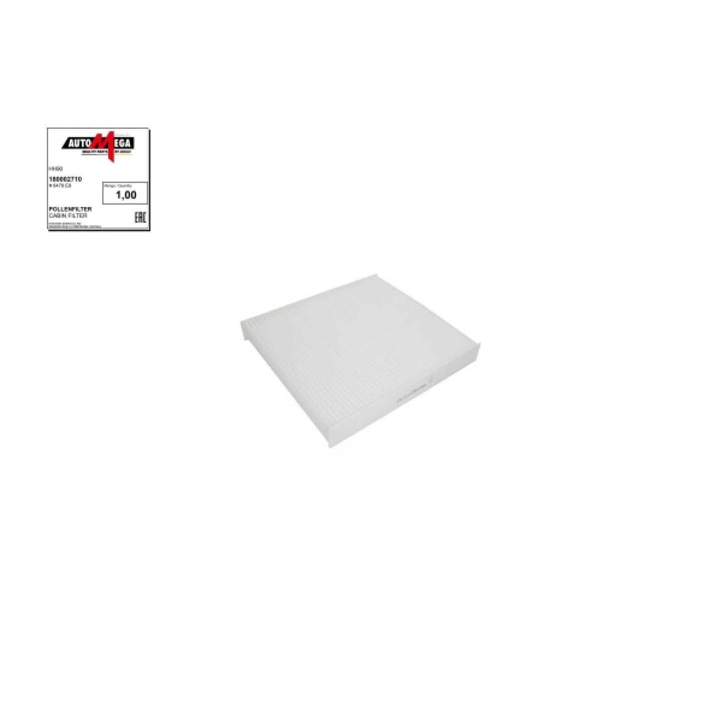 Filtro, aire habitáculo AUTOMEGA 180002710