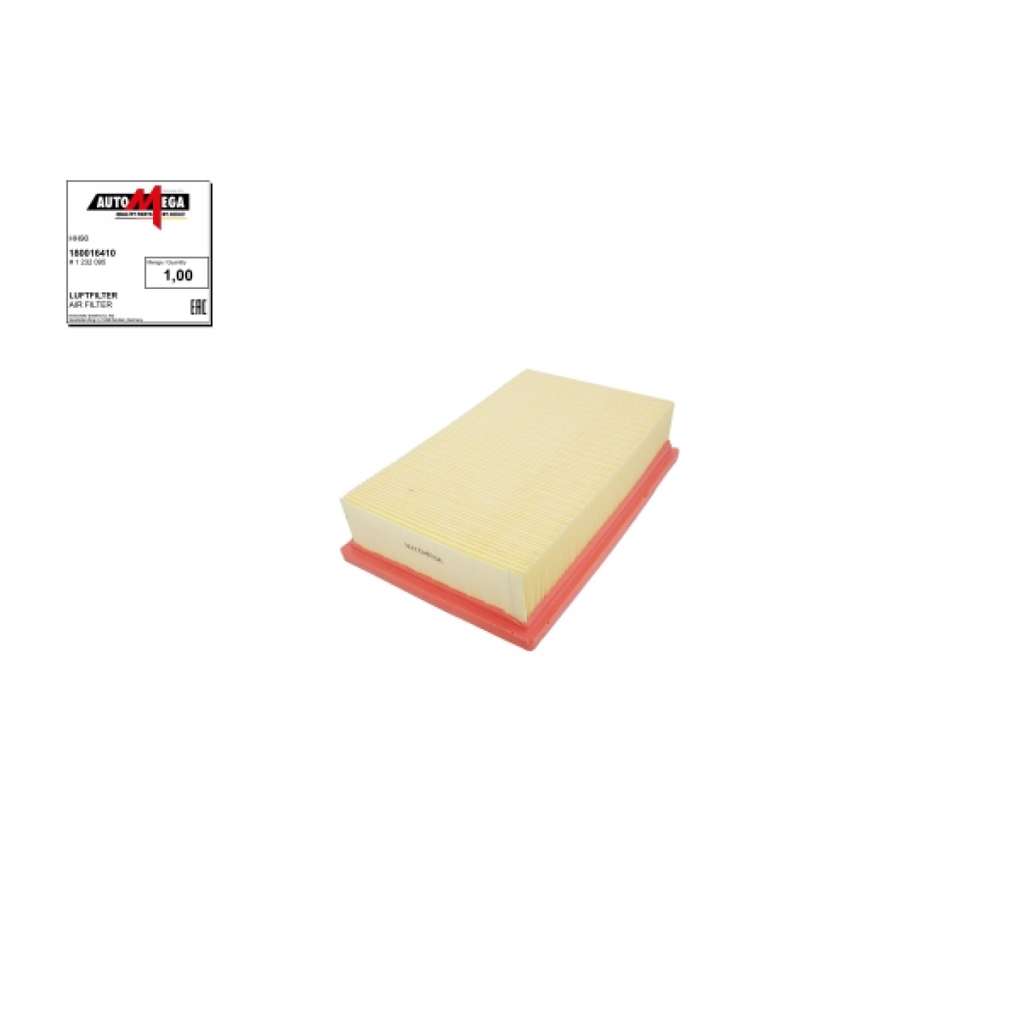 Luftfilter AUTOMEGA 180016410