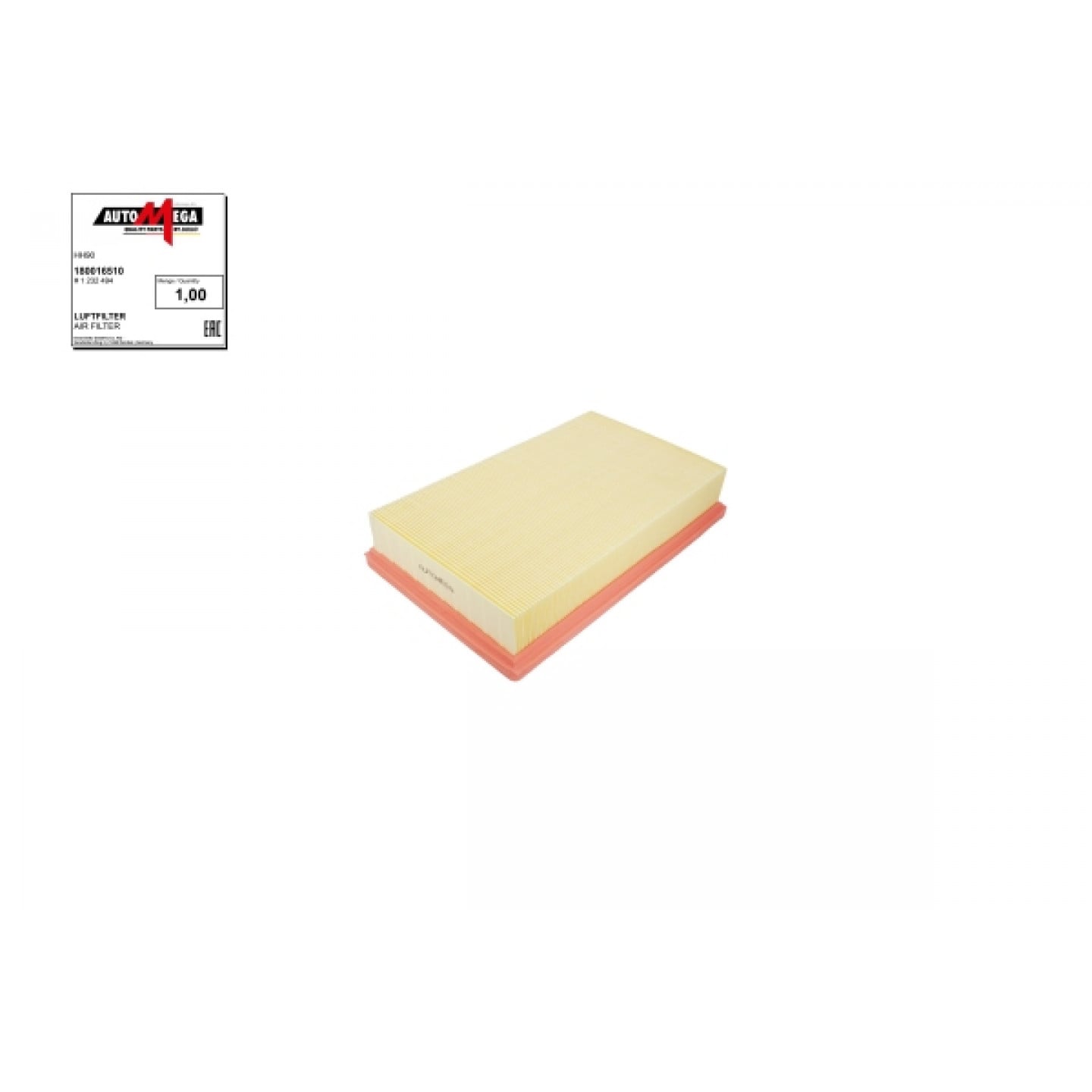 Luftfilter AUTOMEGA 180016510