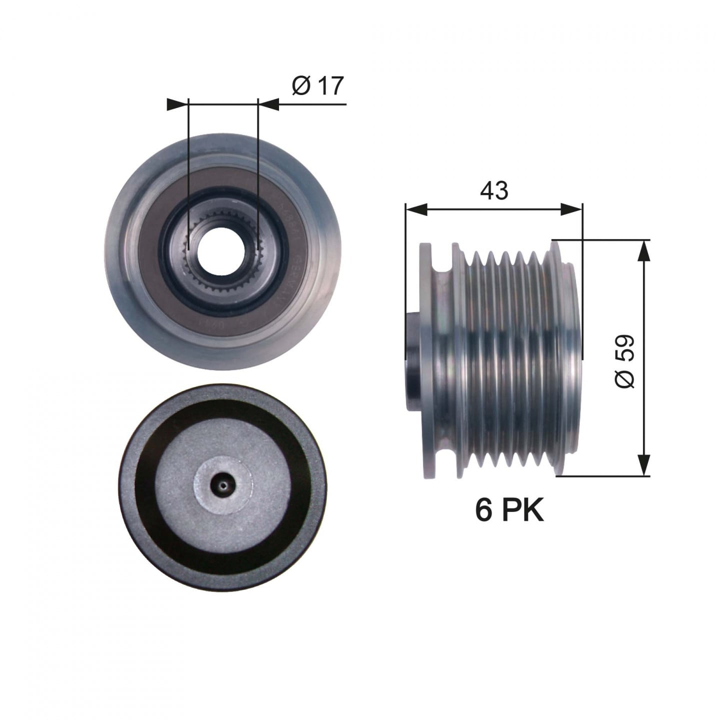 Alternator - sprzęgło jednokierunkowe GATES OAP7112