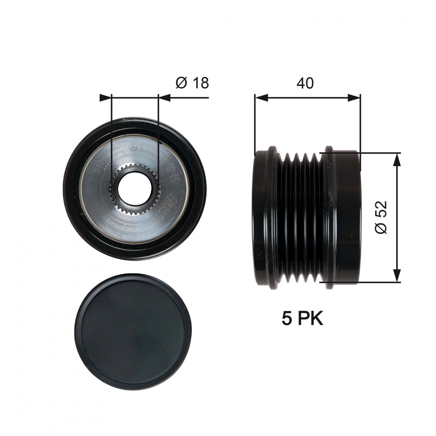 Roda livre do alternador GATES OAP7209