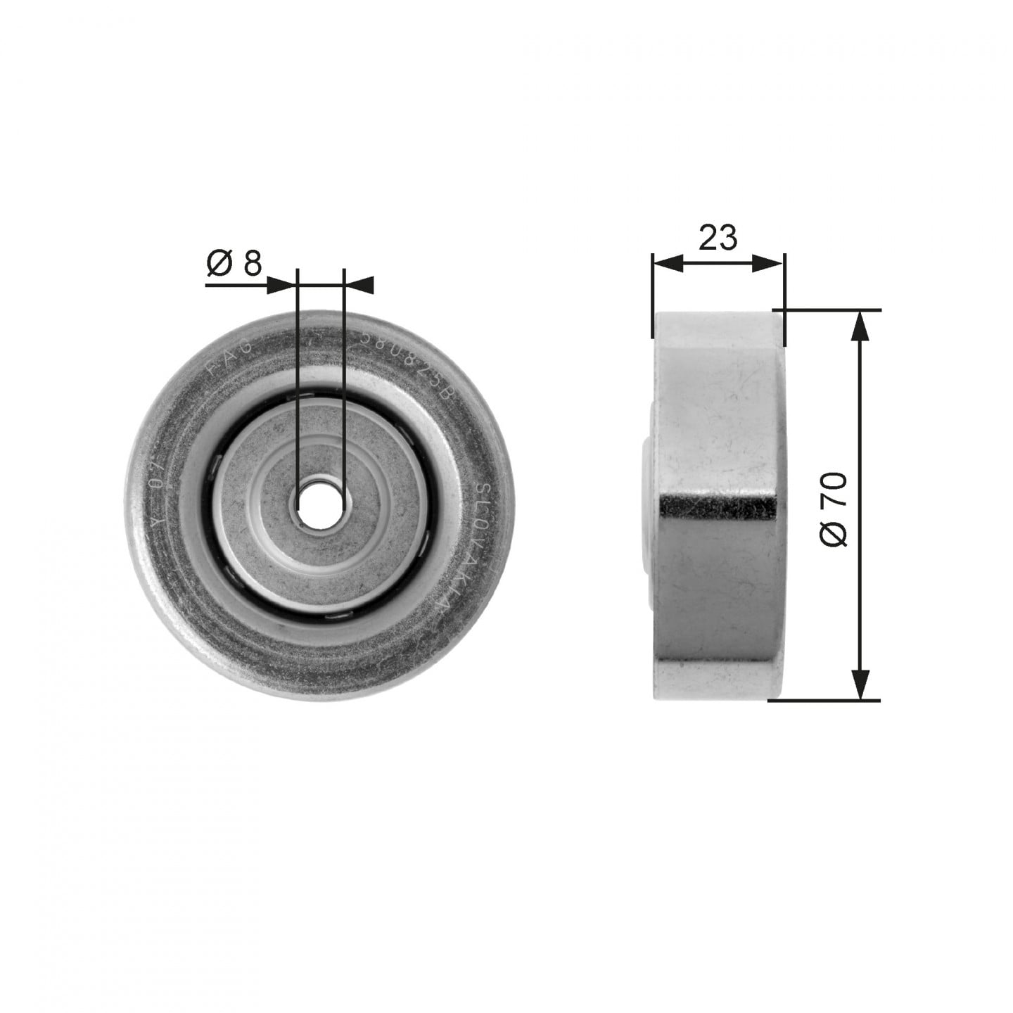 Rodillo tensor, correa auxiliar GATES T36161