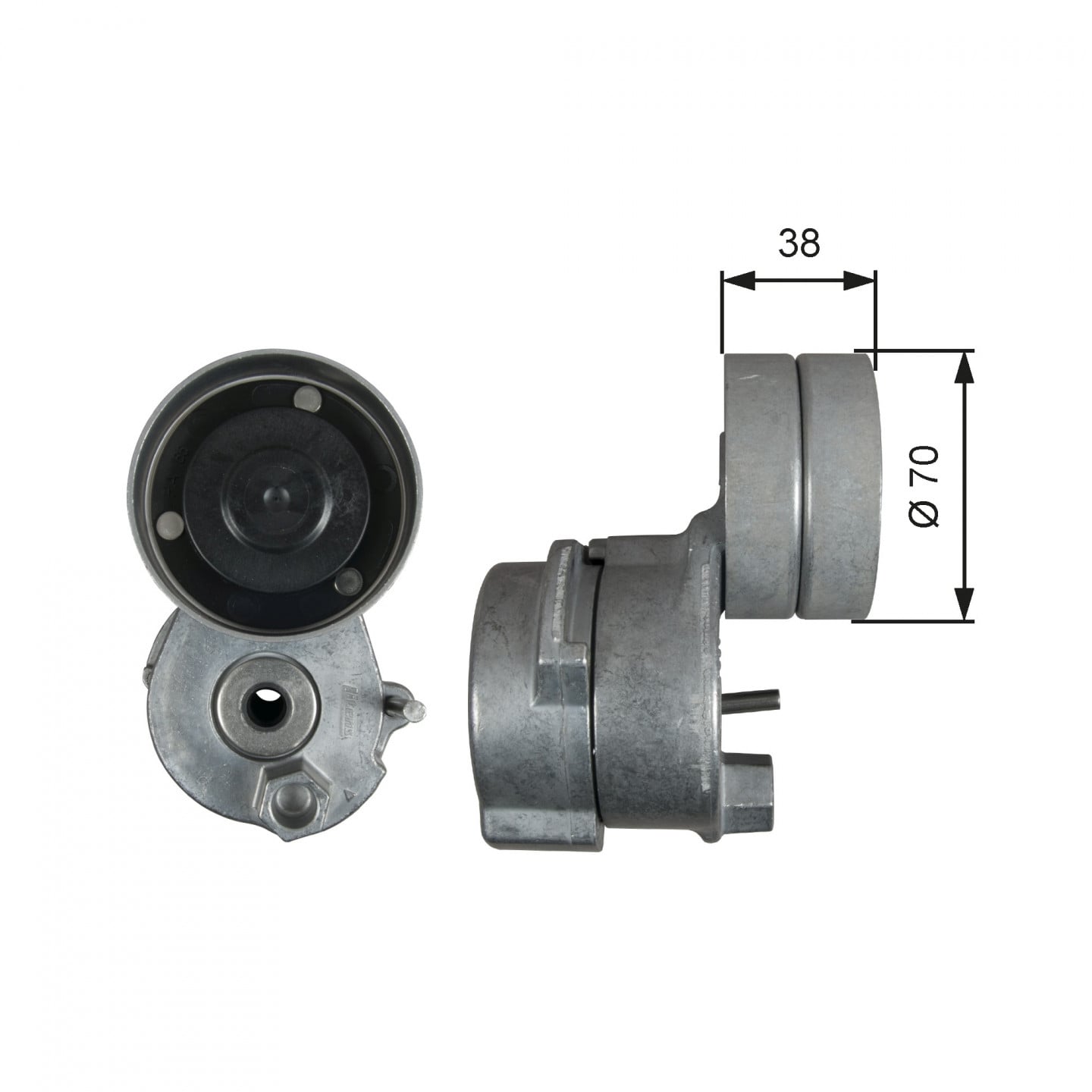 Tensor de correa, correa auxiliar-v GATES T38680