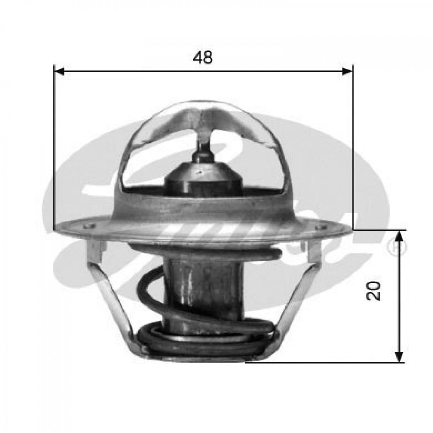 Thermostat, Kühlmittel GATES TH00391G2
