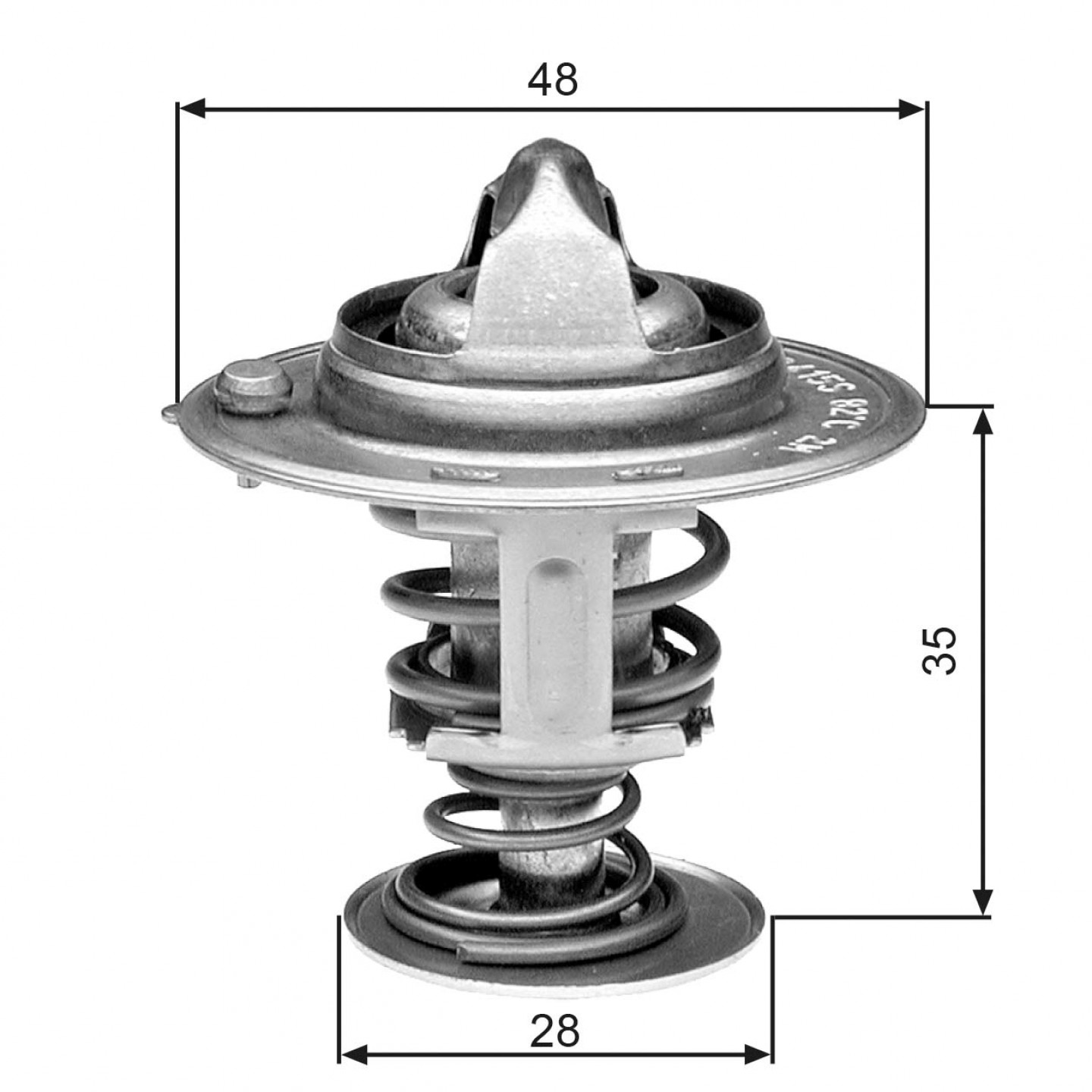 Termostat, chladivo GATES TH30082G1