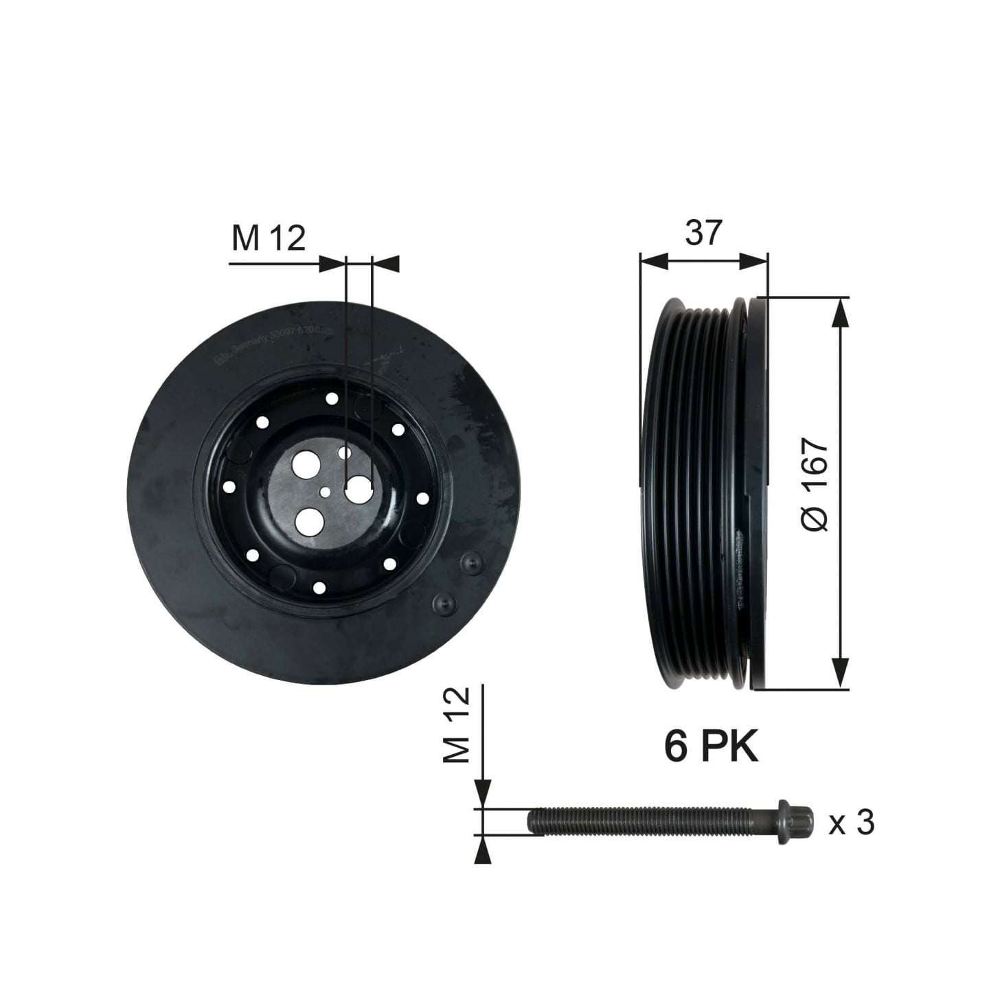 Řemenice, klikový hřídel GATES TVD1060A