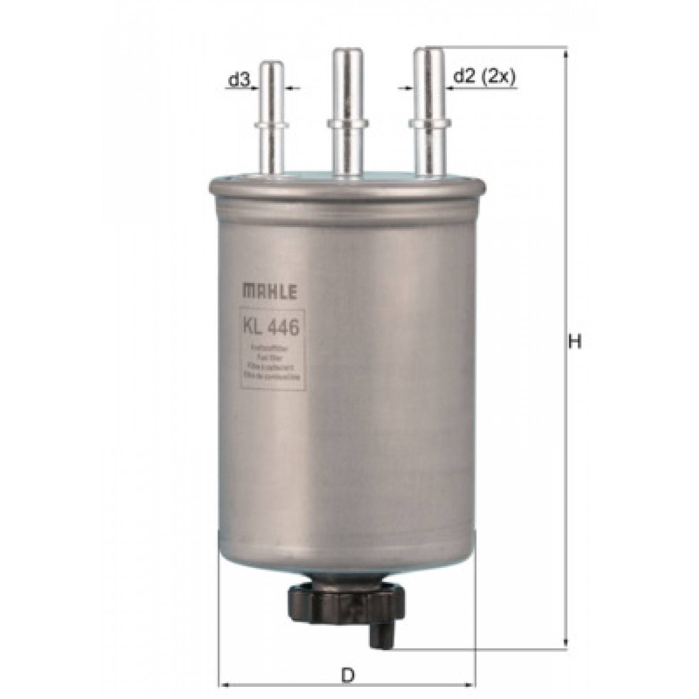 Filtro combustible KNECHT KL 446