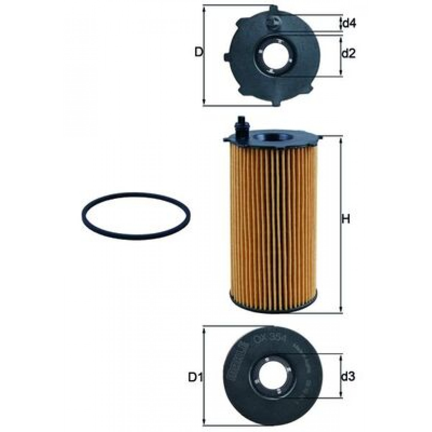 Filtre à huile KNECHT OX 354D
