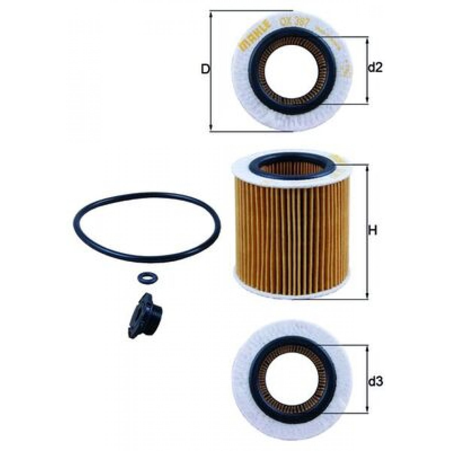 Filtre à huile KNECHT OX 387D1