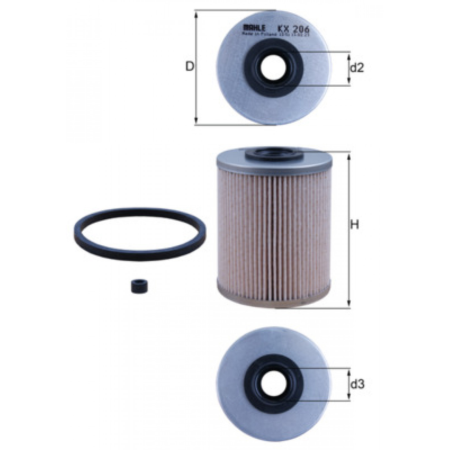 Filtro combustible KNECHT KX 206D