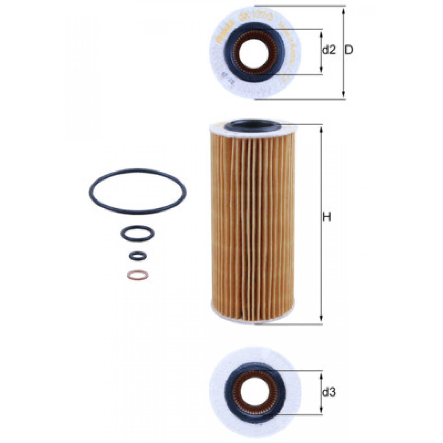 Масляный фильтр KNECHT OX 177/3D - Trodo.lv