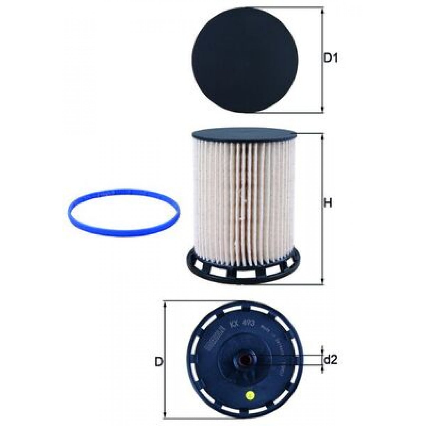 Palivový filtr KNECHT KX 493D