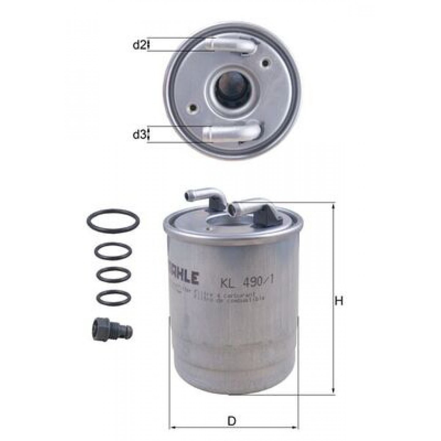 Filtro combustible KNECHT KL 490/1D