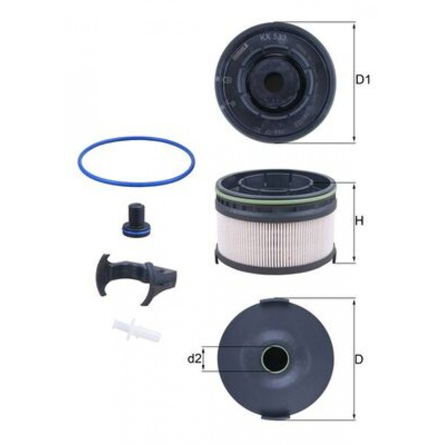 Filtro combustible KNECHT KX 533KIT