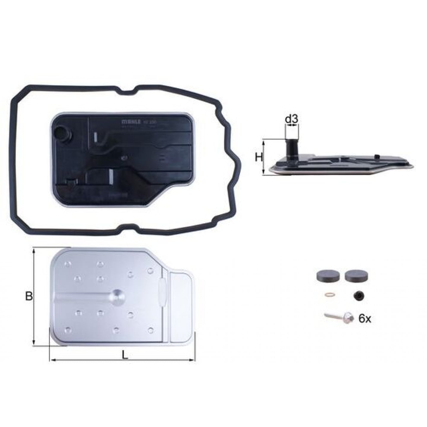 Hydraulische filter, automatische transmissie KNECHT HX 230 KIT