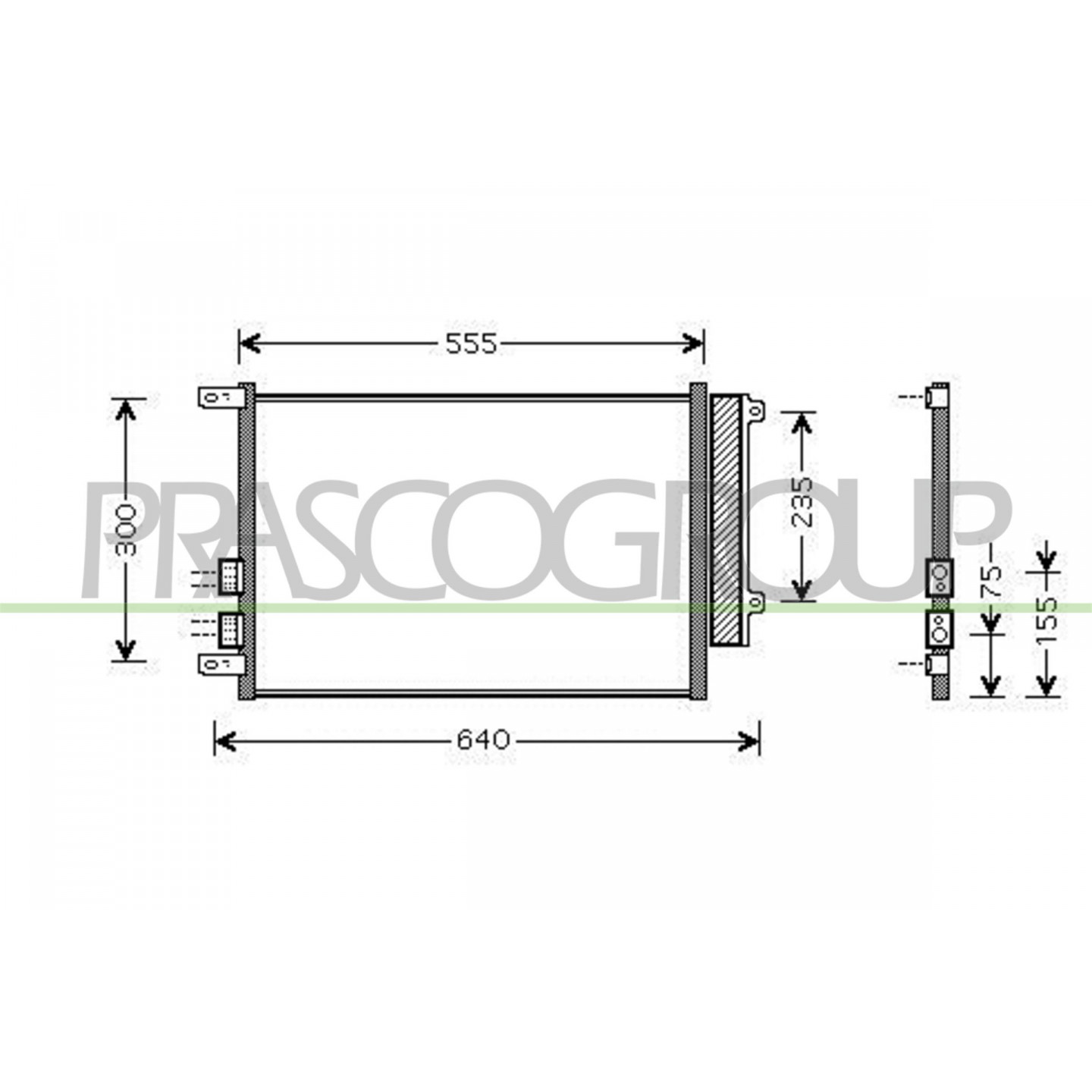 Prasco Condenseur, Climatisation Aa080c003