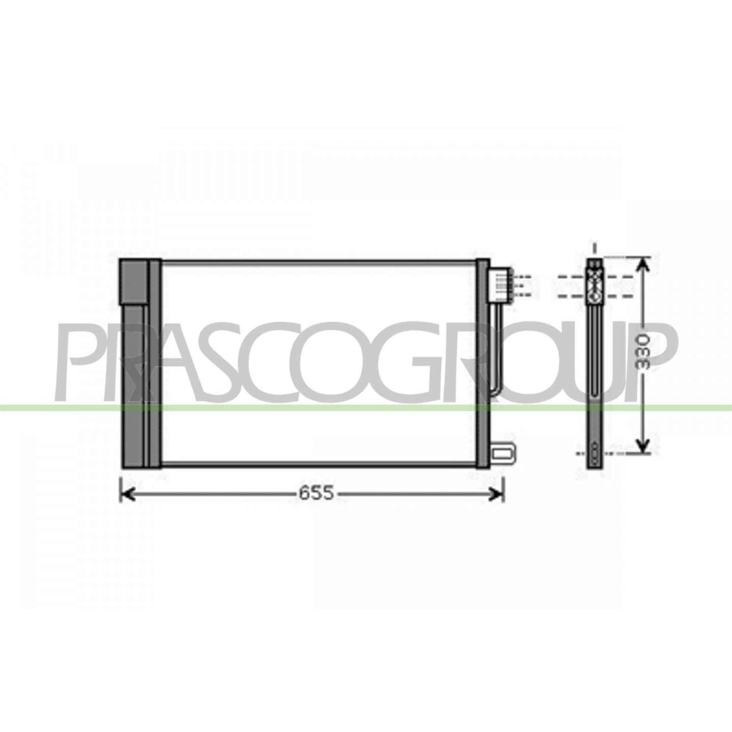 Prasco Condensador, Aire Acondicionado Aa344c003
