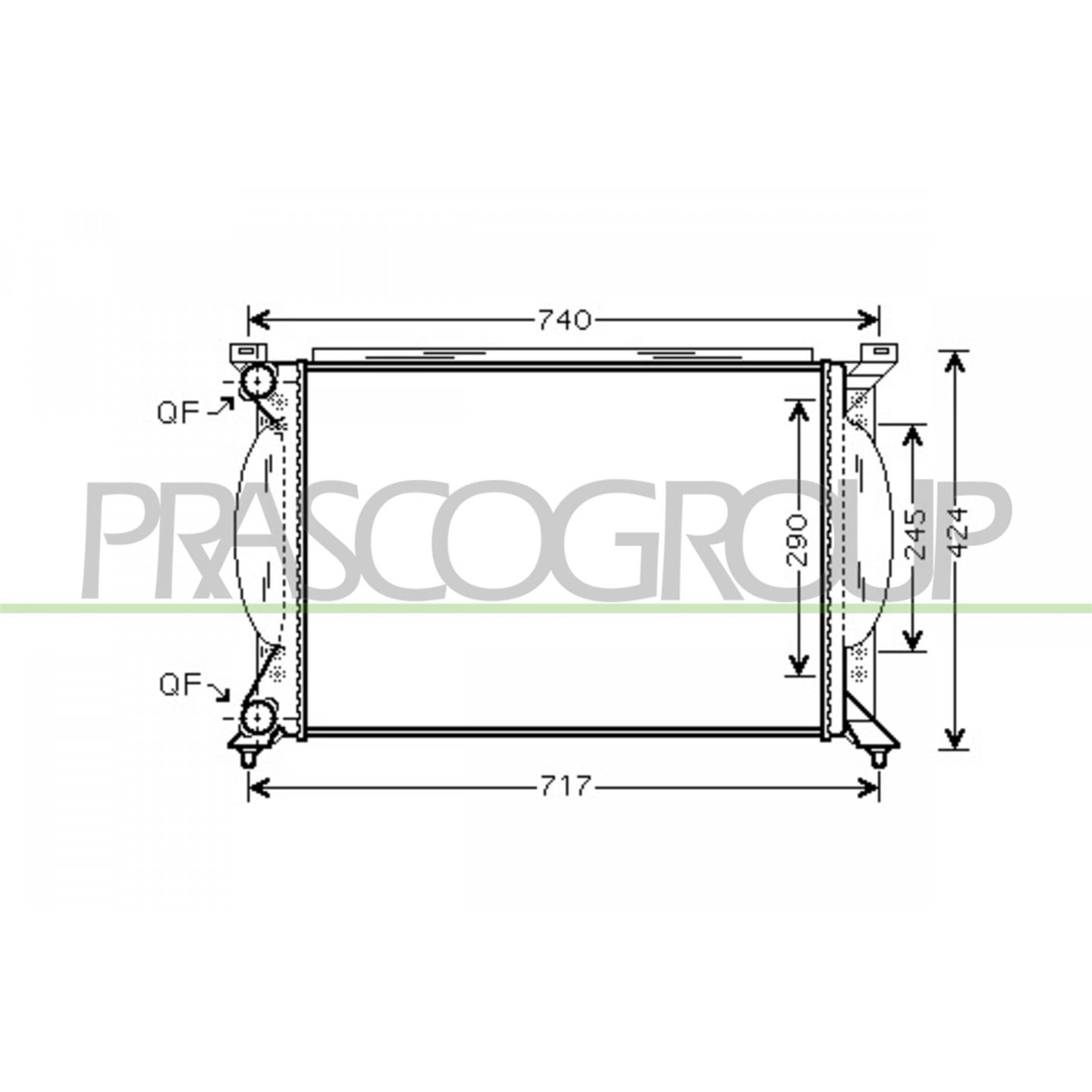 Prasco Radiador, Refrigeración Del Motor Ad020r011