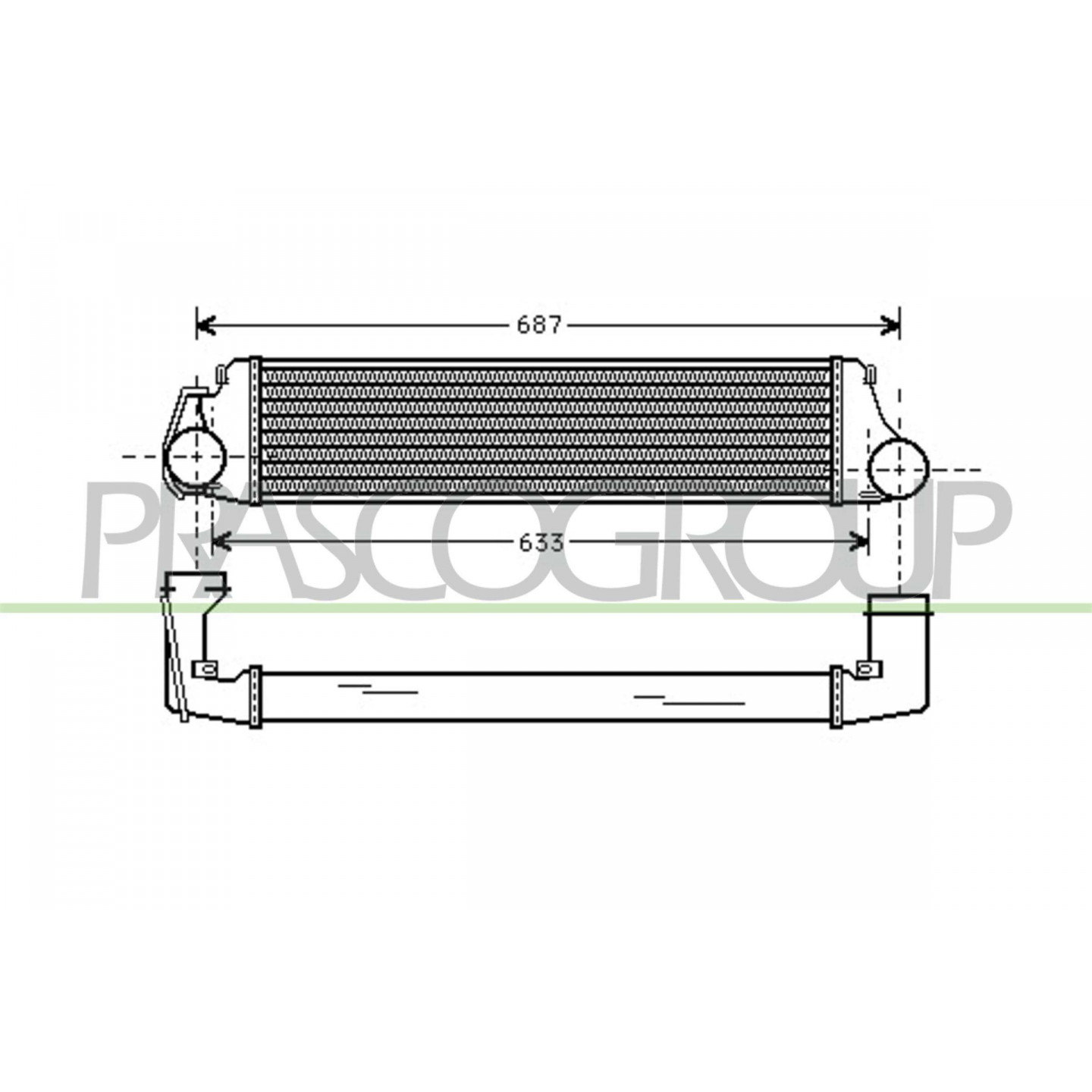 Intercooler, inlaatluchtkoeler PRASCO BM018N001