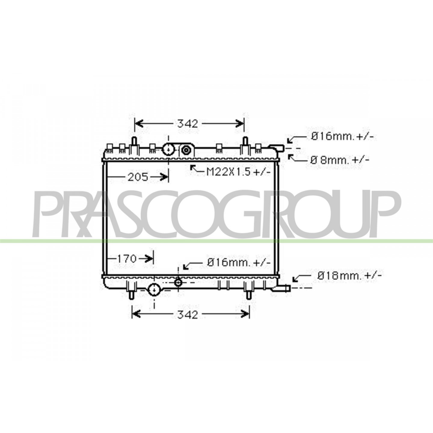 Prasco Radiatore, Raffreddamento Motore Ci422r017