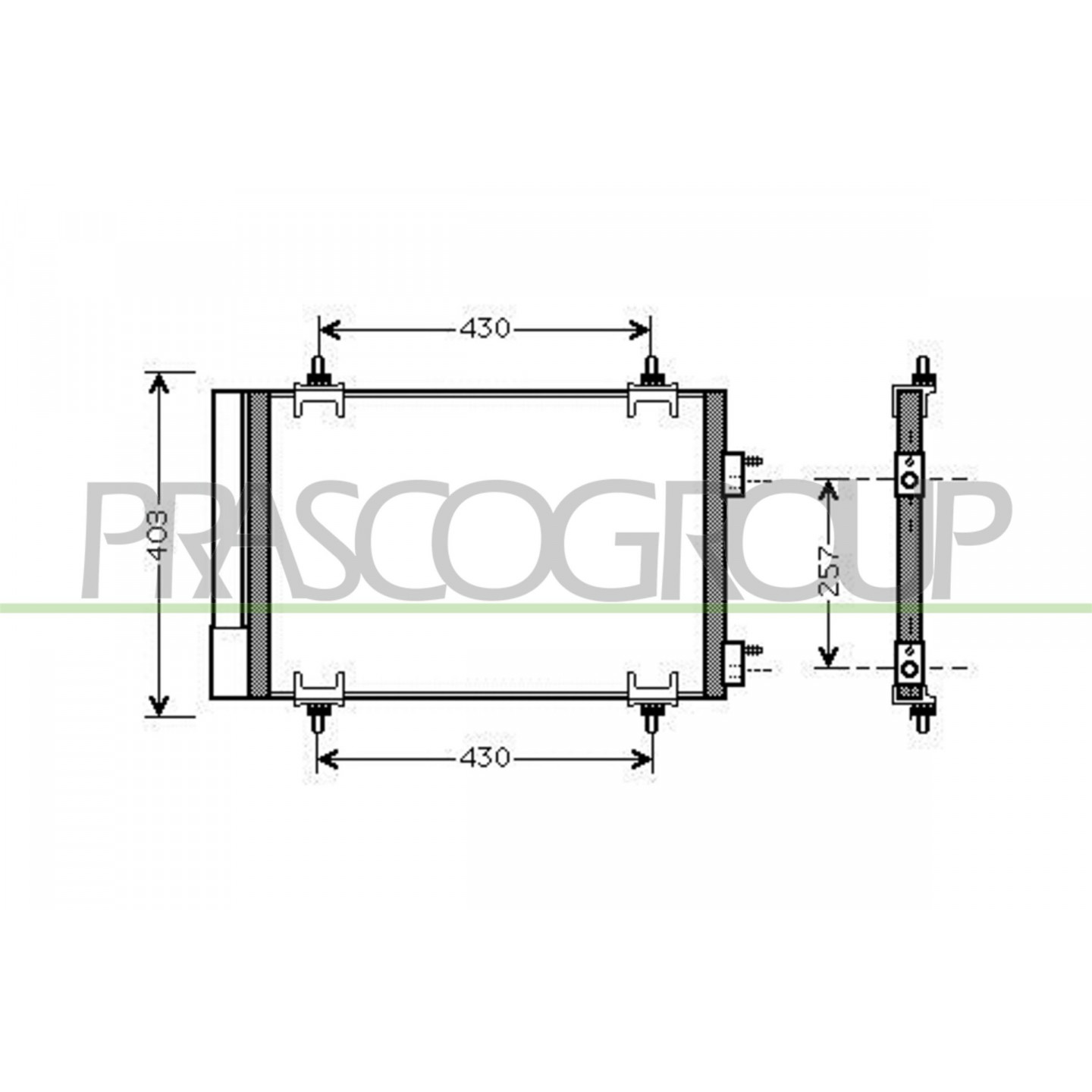 Prasco Condensador, Aire Acondicionado Ci424c001