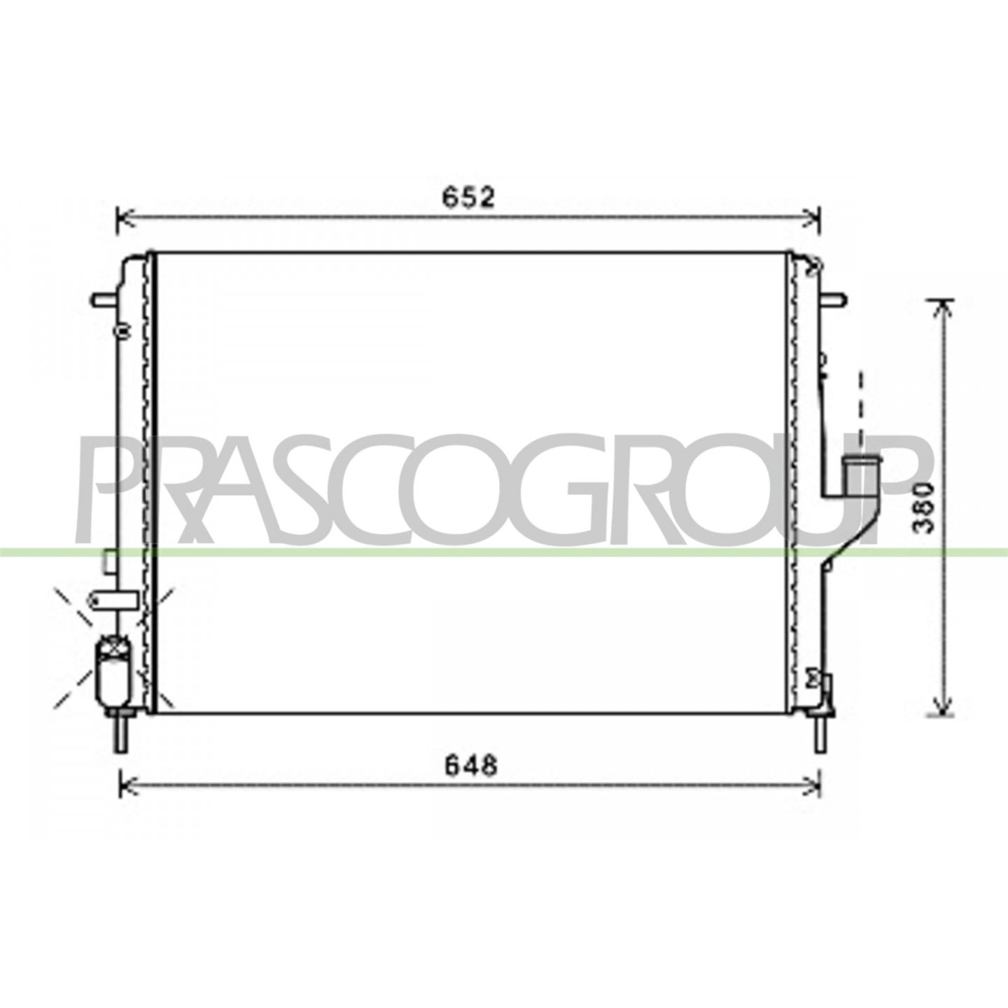 Prasco Radiador, Refrigeración Del Motor Da220r006