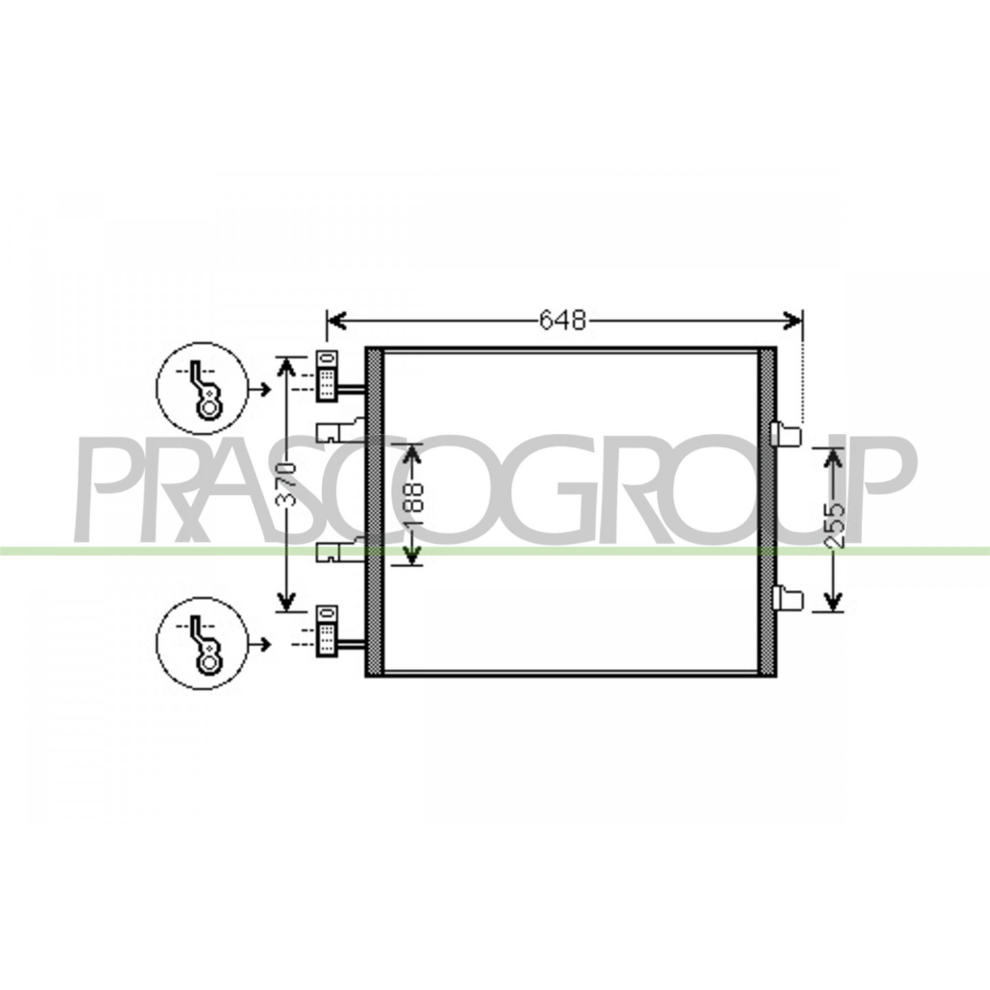Prasco Condensor, Airconditioning Ds952c003