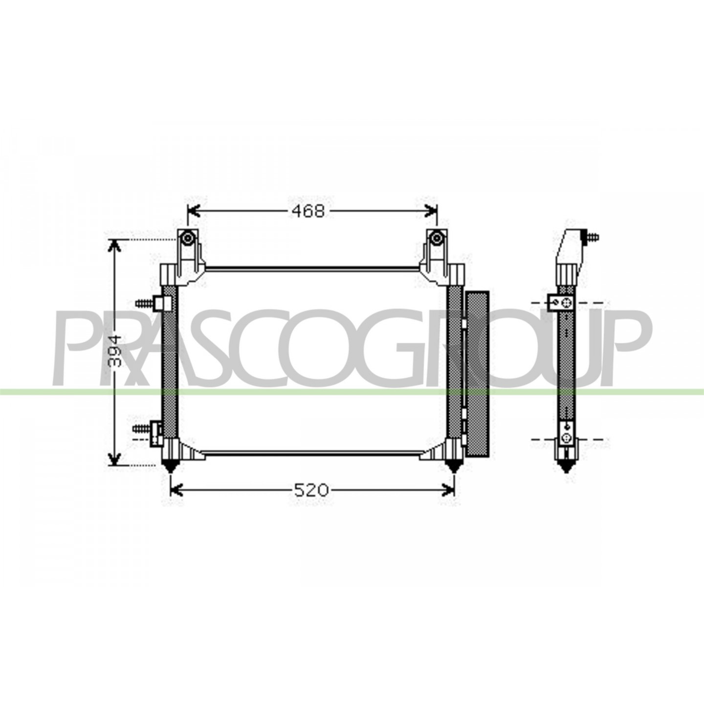 Prasco Condensor, Airconditioning Dw324c002